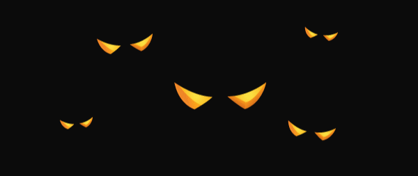Halloween animated graphic of bat eyes blinking