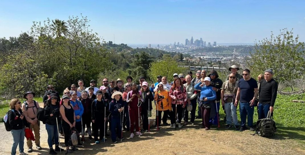 Hearts for Sight hiking above Los Angeles