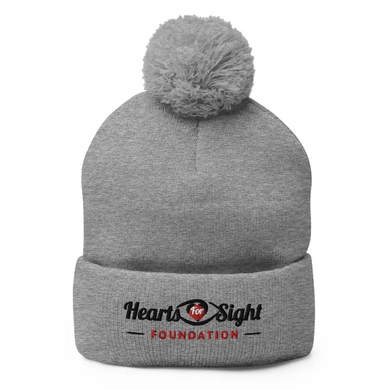 Hearts For Sight Pom-Pom Beanie