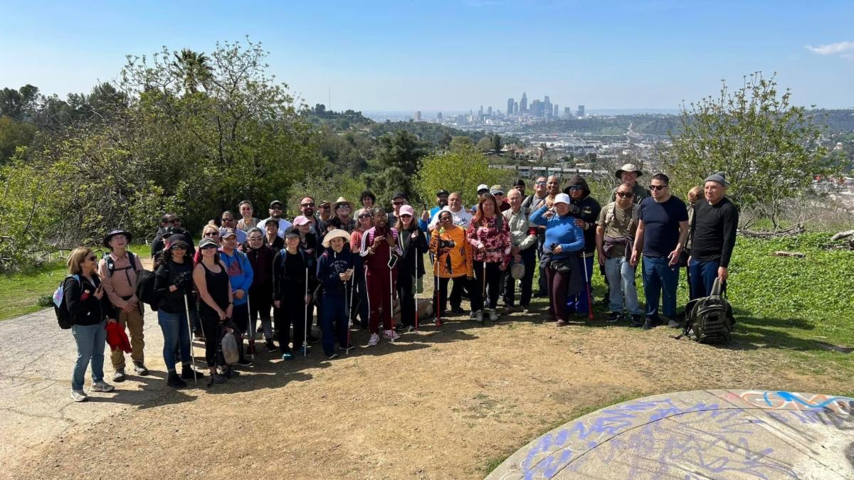 Hikers at Debs Park